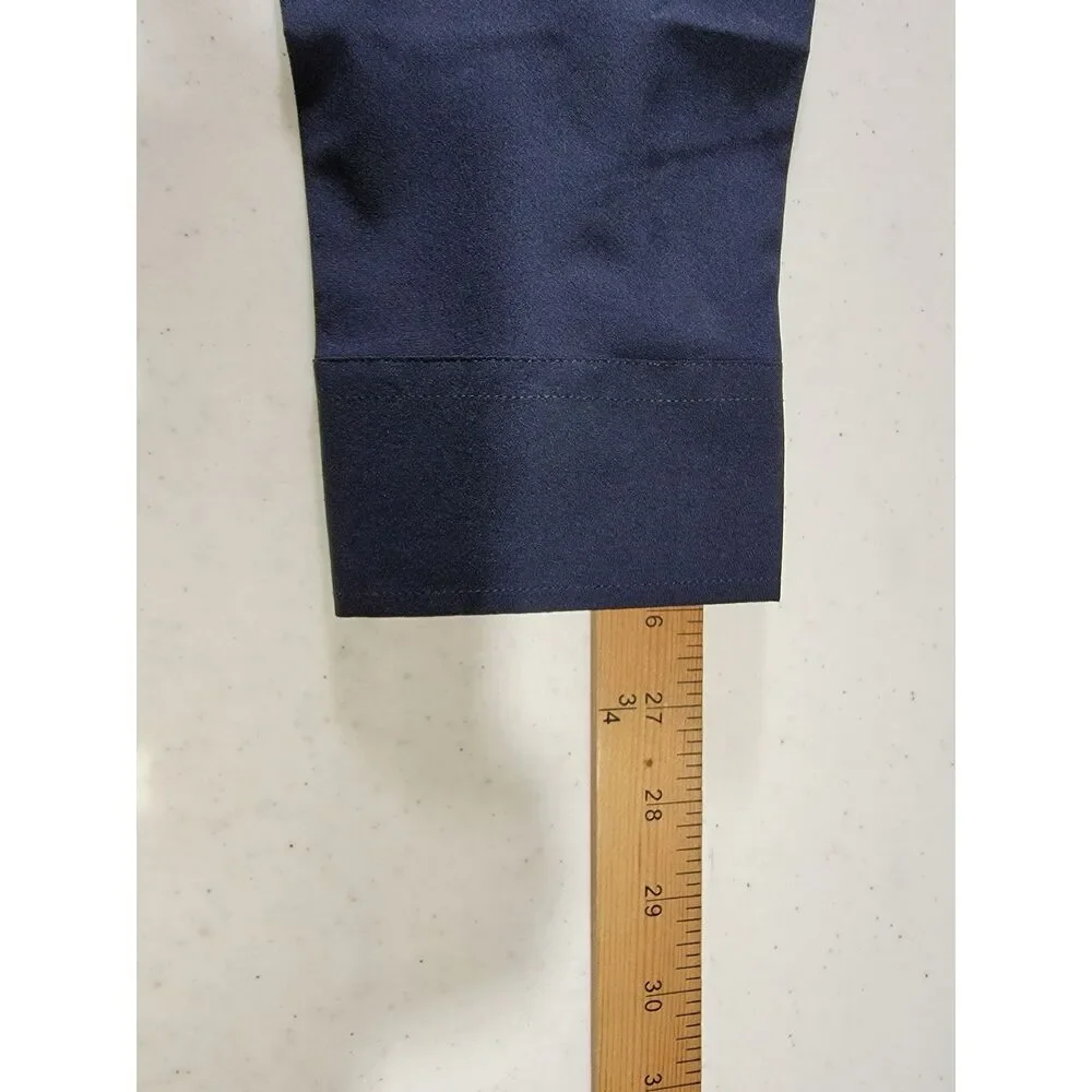 Men's Ted Baker Navy Blue Long Sleeve Button Shirt - Medium 15-15.5 - Picture 3 of 8